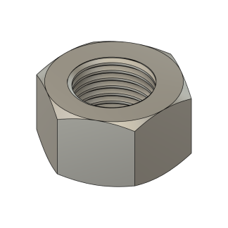Illustration of a metal hex nut