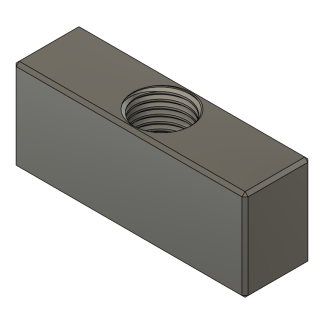 Rectangular hexagon screw thread connector block