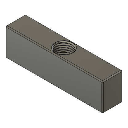 Rectangular nut with threaded hole