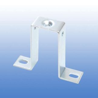 Metal U-shaped mounting bracket with slotted holes